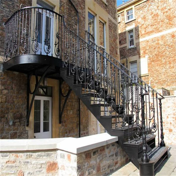 Wrought Iron Spiral Staircase Design for Outdoor
