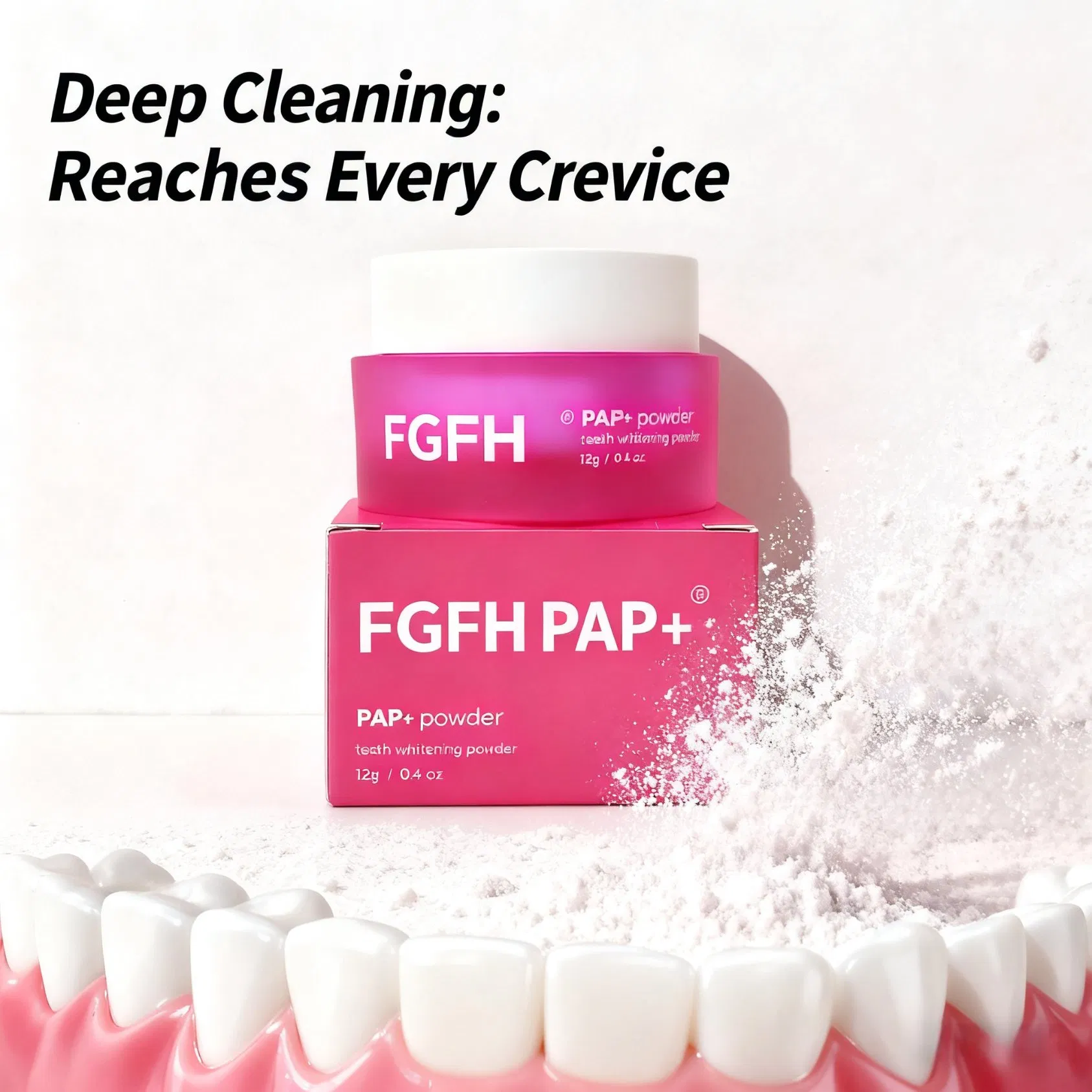 Herbal Whitening Tooth Powder Freshens Breath Removes Stains Brightens Teeth