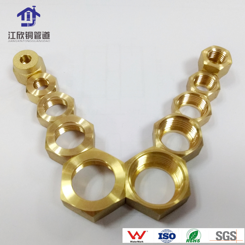 Brass Nut Lead Free Thread Fitting Machine Part Pipe Connection