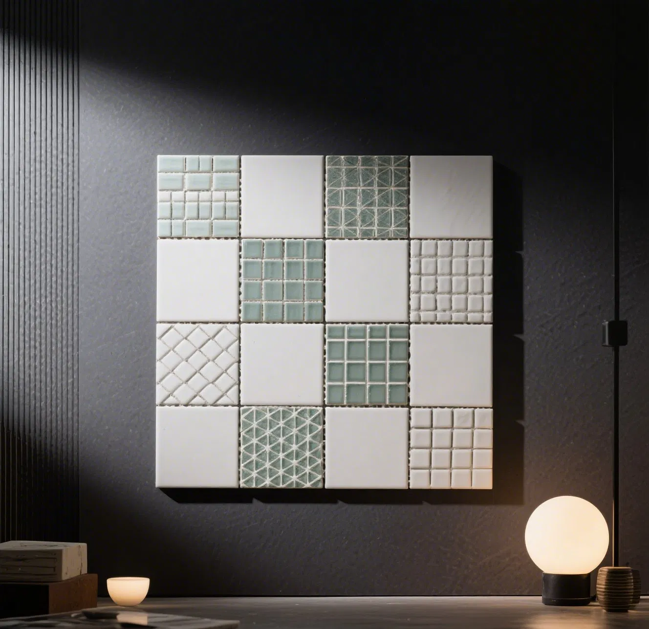 Aluminum Mosaic Tiles with Mirror Surface for Hotel Bathroom Walls