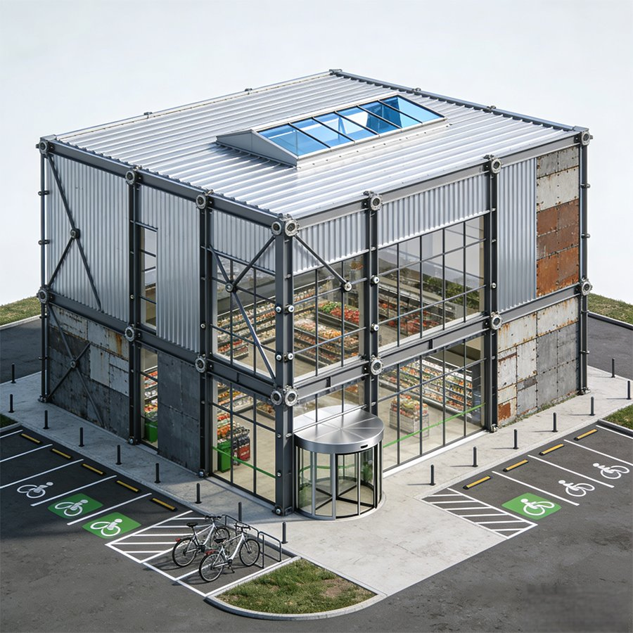 High-End New Design High Strength Metal Warehouse for Textile Factory