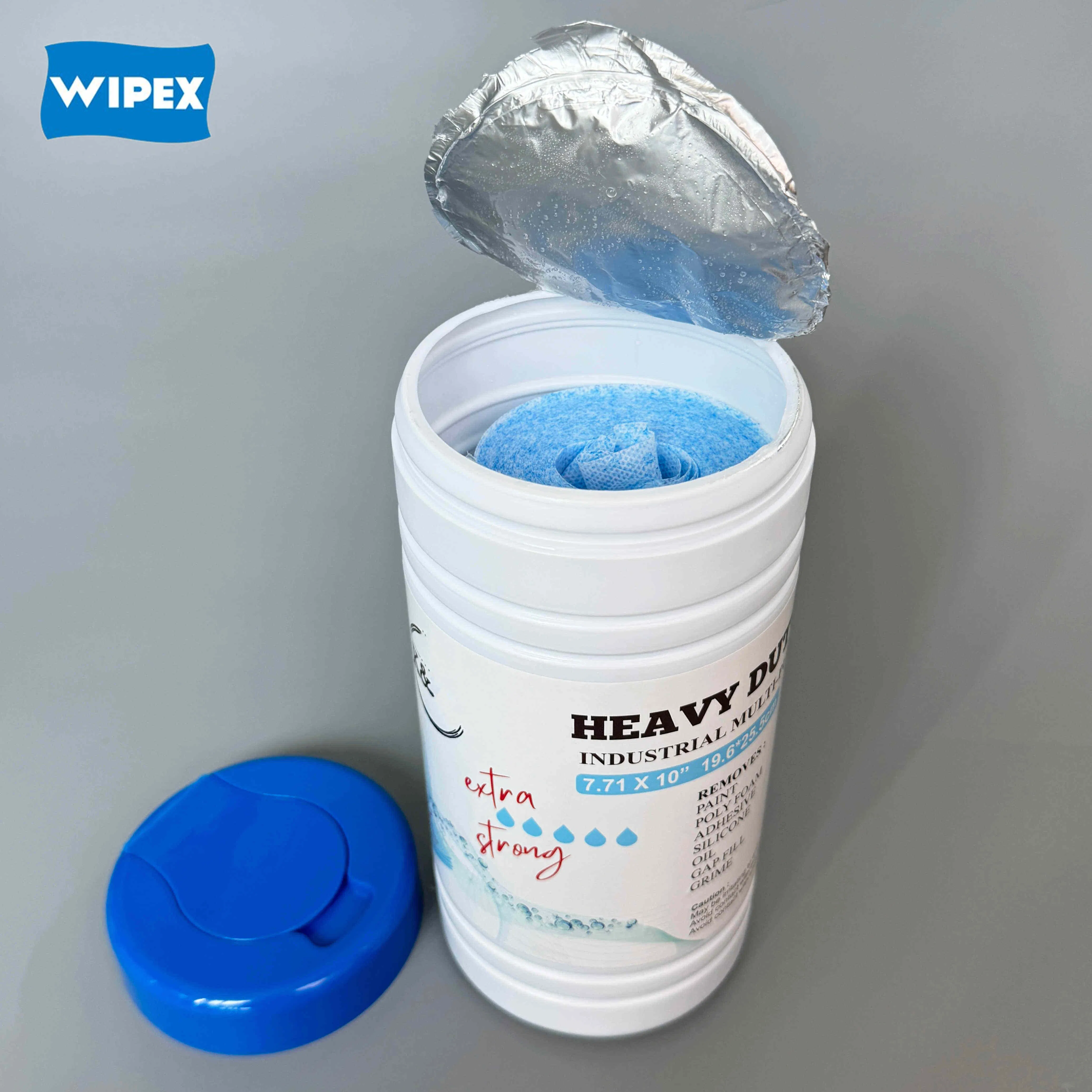 Nonwoven Canister Packed Industrial Cleaning Wet Wipes Abrasive Moisturized Wipe