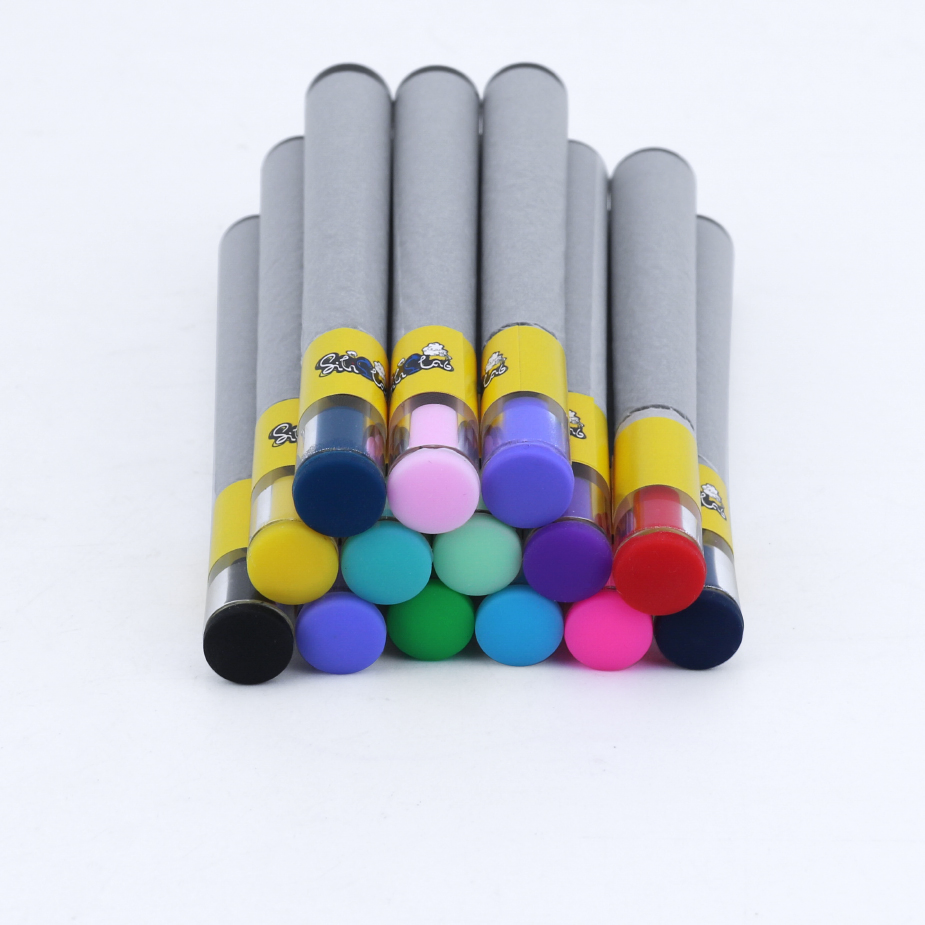 Custom Pre Rolled Cones Glass Tips Set with Plastic Tubing Silicone Stopper and Logo Sticker