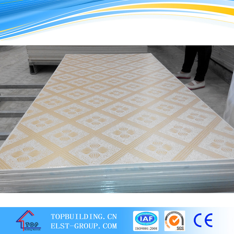 PVC Laminated Gypsum Ceiling Tile 600*600*9.5mm