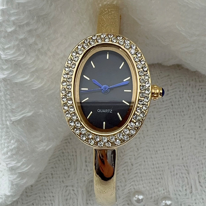 Gold Bangle Bracelet Casual Women Retro Ladies Quartz Dress Watch