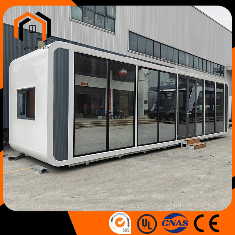Luxury Flat Pack Portable Soundproof Office Building Prefab Home Meeting Pod Space Capsule House Backyard Apple Cabin