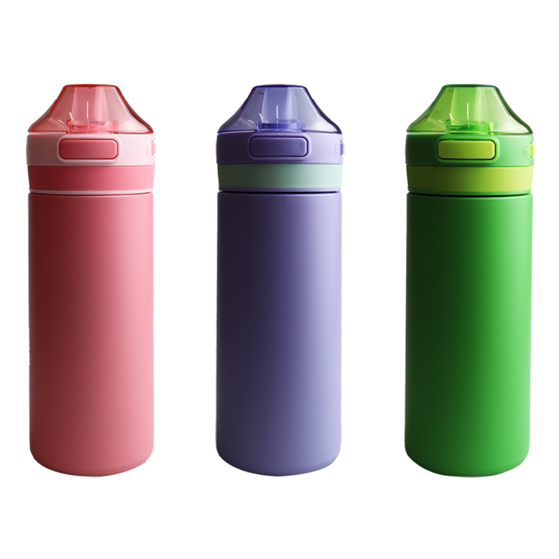 Термокружка вакуумная 350 мл с трубочкой