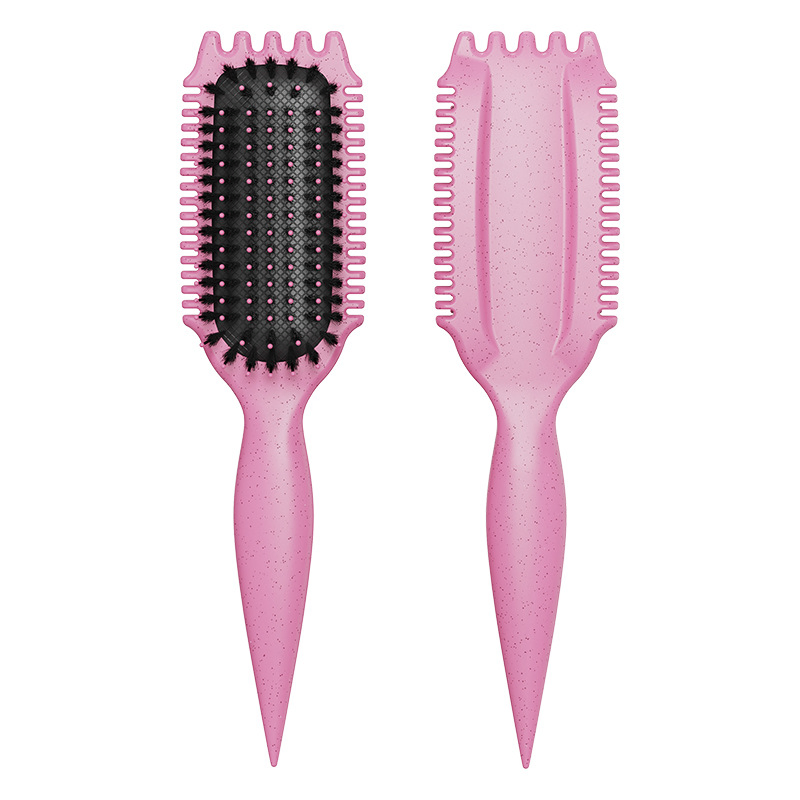 Curl Defining Brush, 2025 Boar Bristle Hair Brush Styling Brush, Curly Hair Brush, Curl Define Styling Brush, Shaping & Defining Curls for Women
