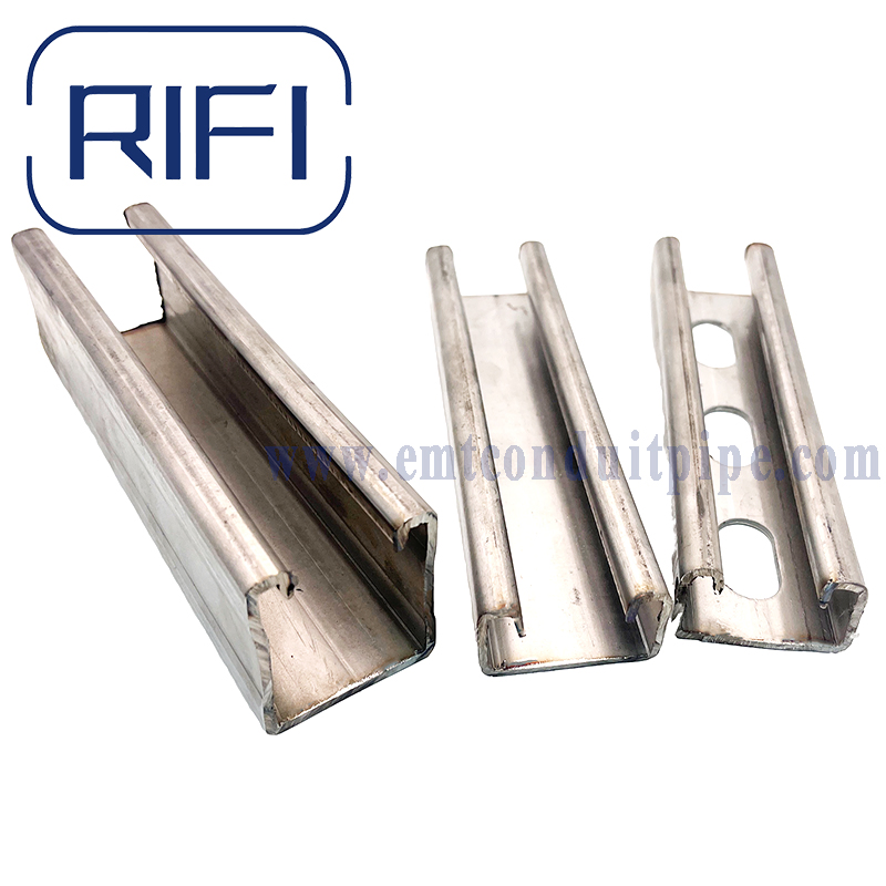 Stainless Steel SS304 SS316 41X41 & 41X21 & 41X62 Strut Steel Unistrut Channel