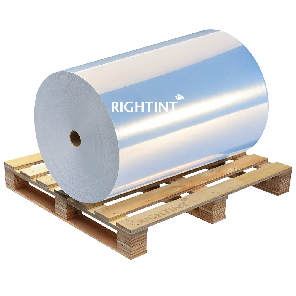 80mic inkjet silver PET waterbased glue sticker with 95g white liner