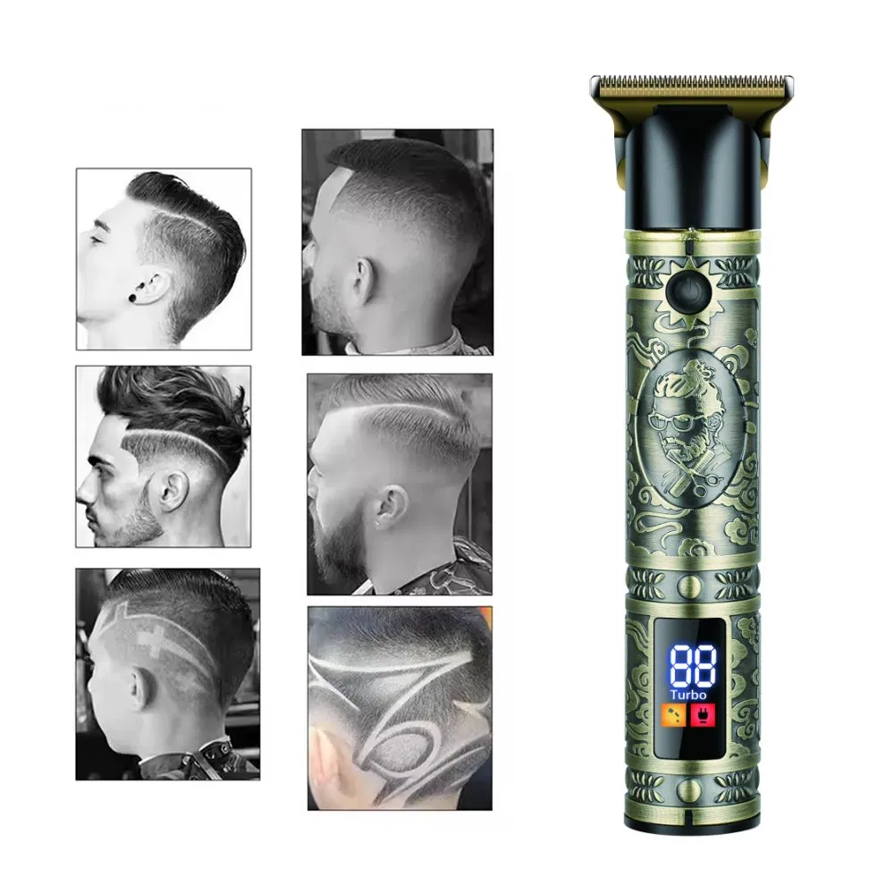 USB Cordless Haircut Beard Trimmer Metal Electric Professional Hair Clipper