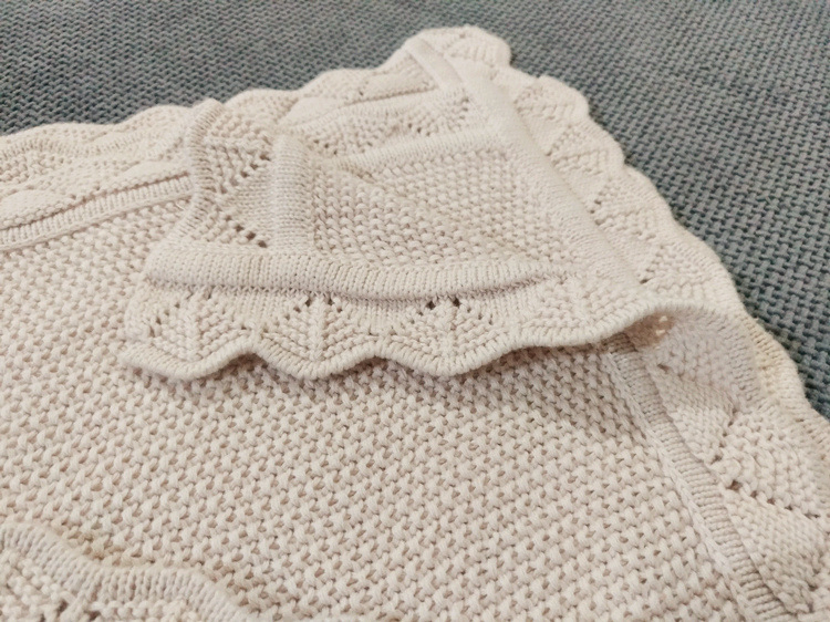 100% Cotton Knitted Baby Blanket