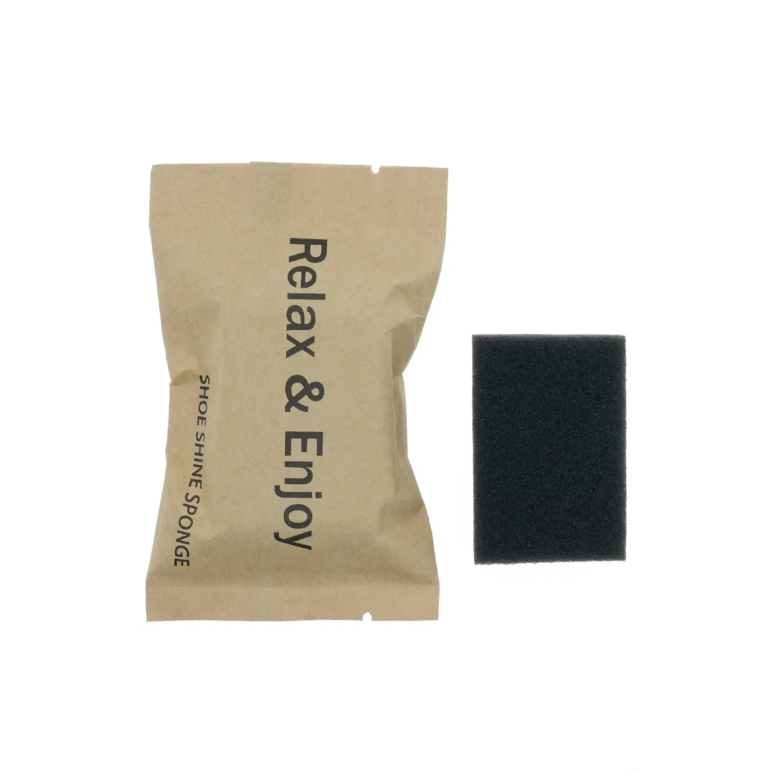 Luxury Shoe Shine Mitt in Kraft Paper Box with Hotel Guest Room