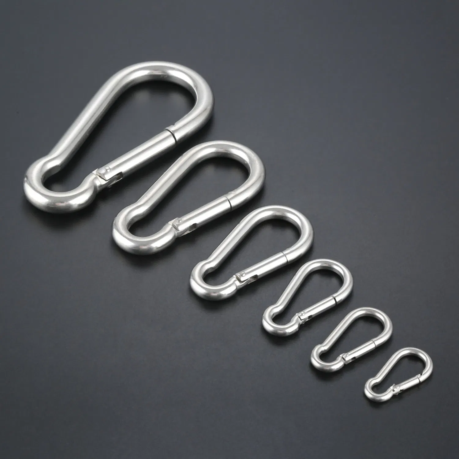 M8 80 mm Stainless Steel Spring Snap Hook Carabiner Stainless Steel Clips