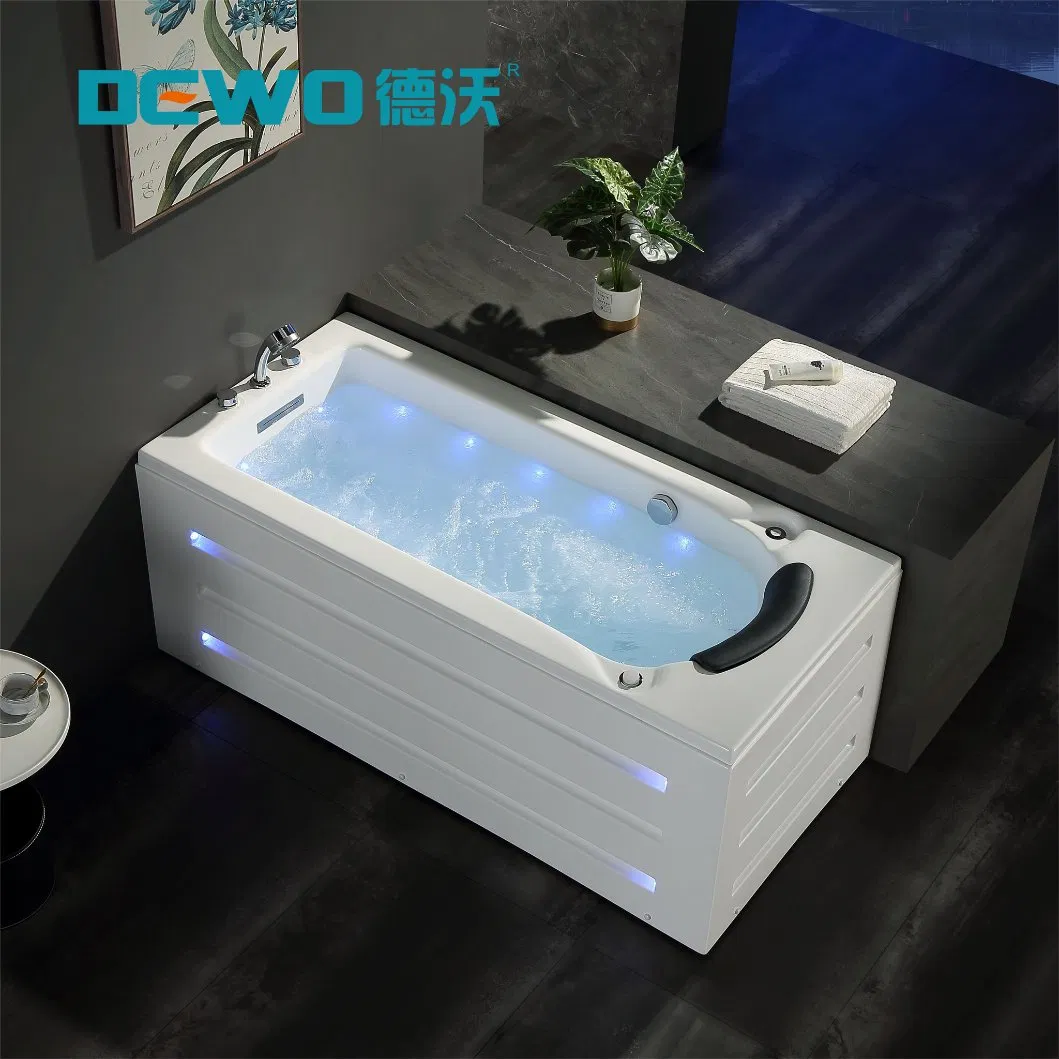 Luxury Best Selling High Tech Intelligent Back Hydro Massage Hot Bathtub with Full Function Customizedc Olored White&Black