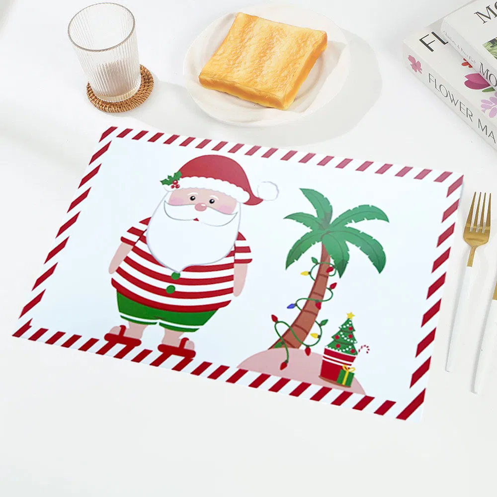 Merry Christmas Themed Dining Table Mat - Custom Printing Available
