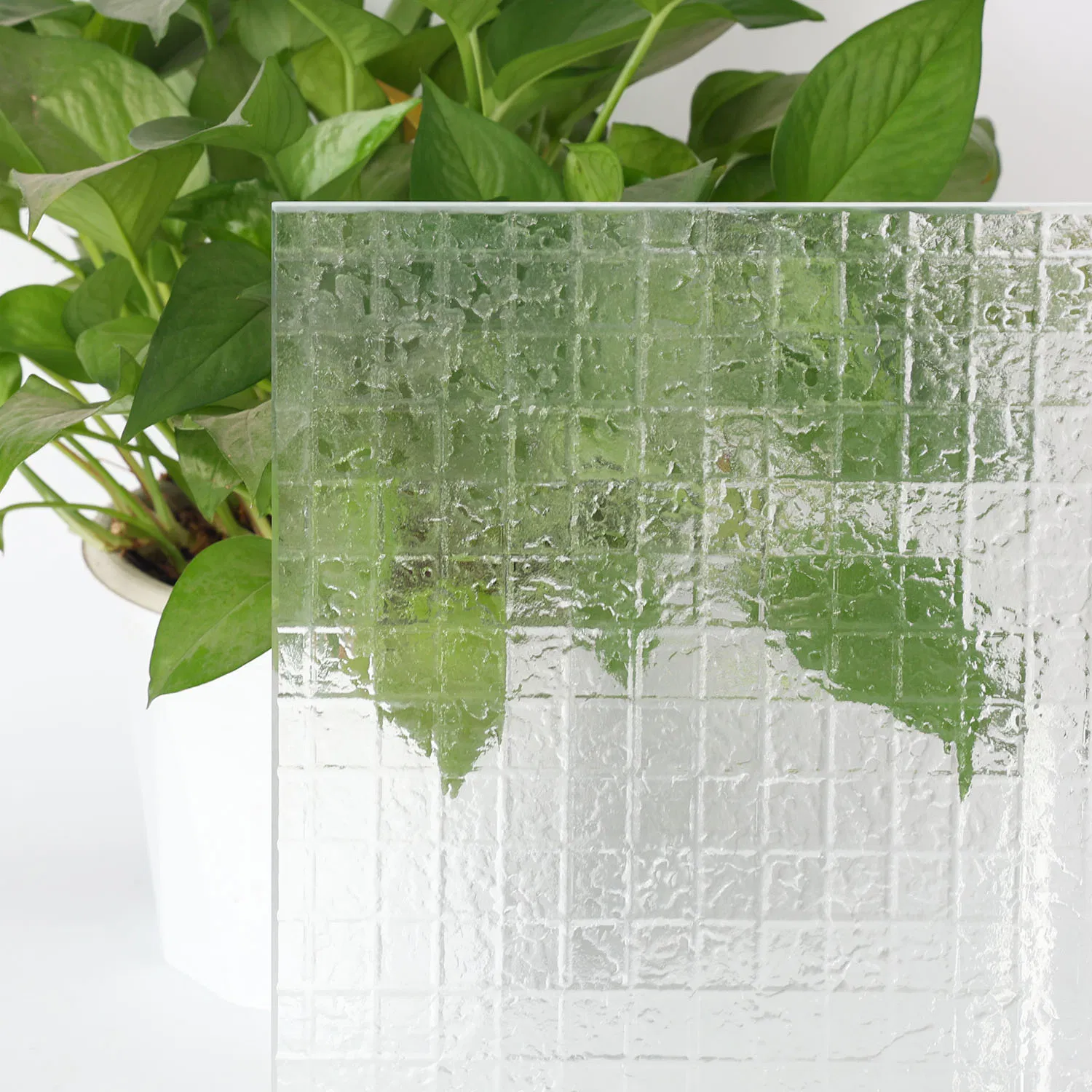 Brick Pattern Fused Glass Bowls for Stylish Hotel Divide Space