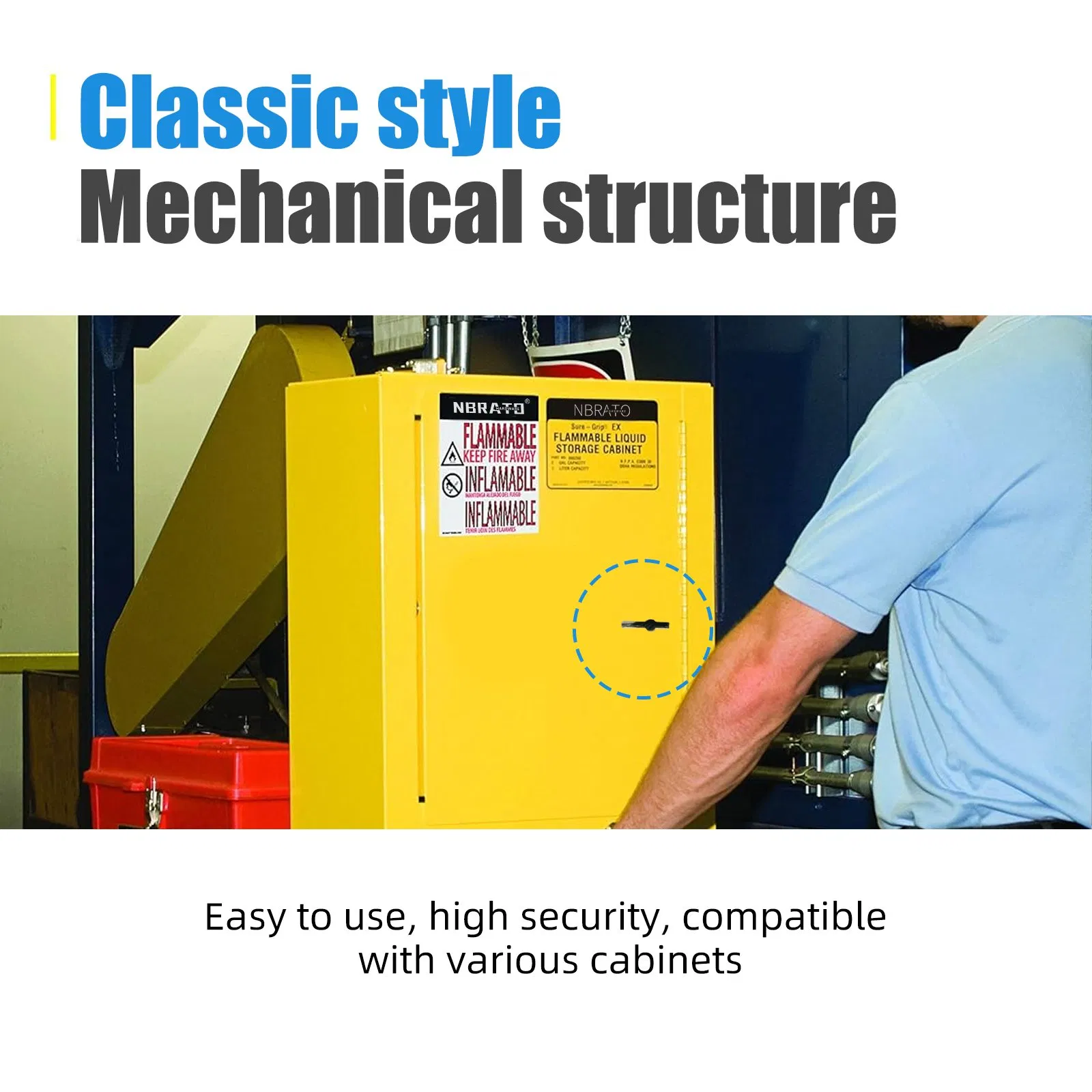 Zinc Alloy Small Box Safe 7 Lever Mechanical Safe Lock for Safe Vault