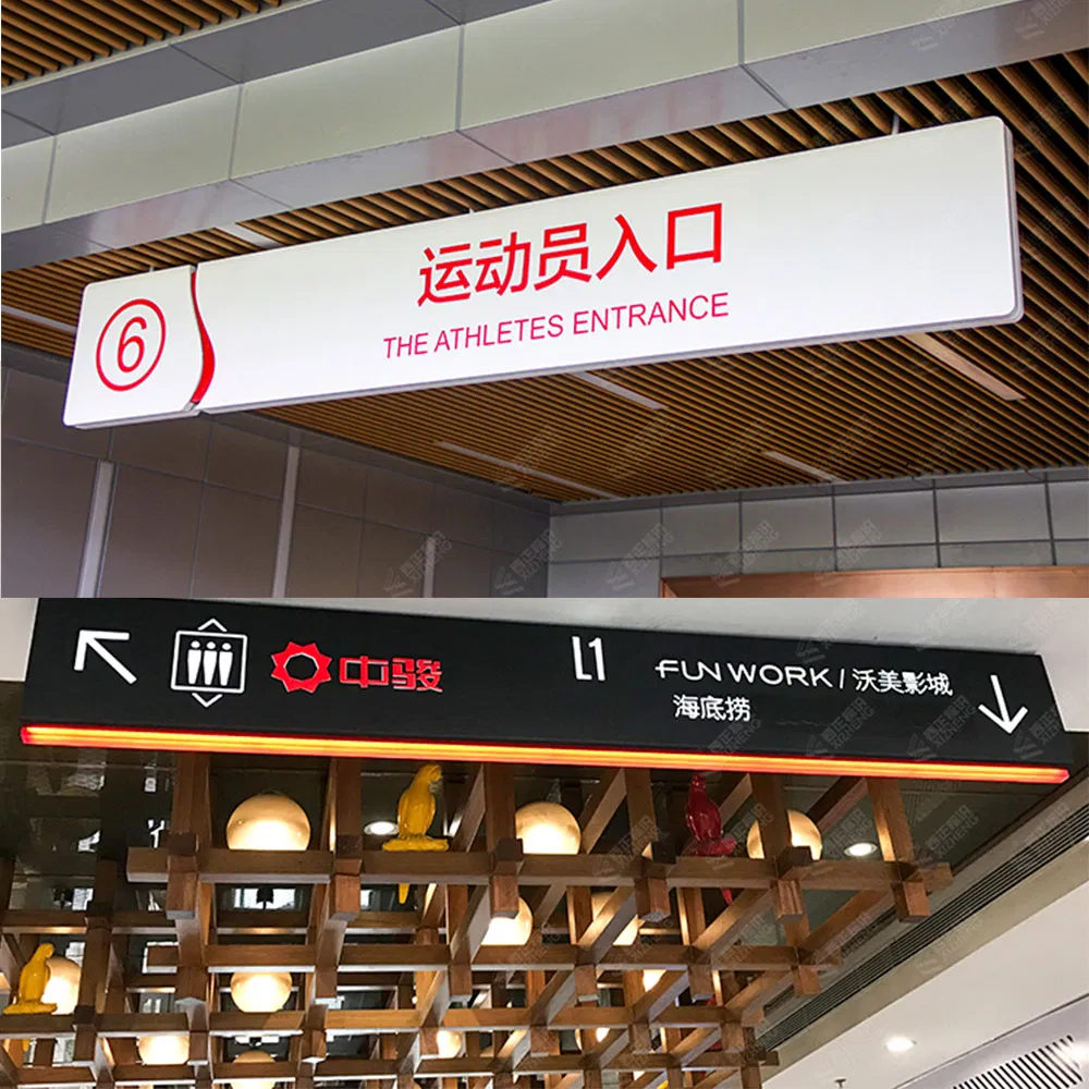 Underground Garage Sign Luminescent Tag Light Box Shopping Mall Hospital Real Estate Area Double-Sided Hanging Light Box Guide