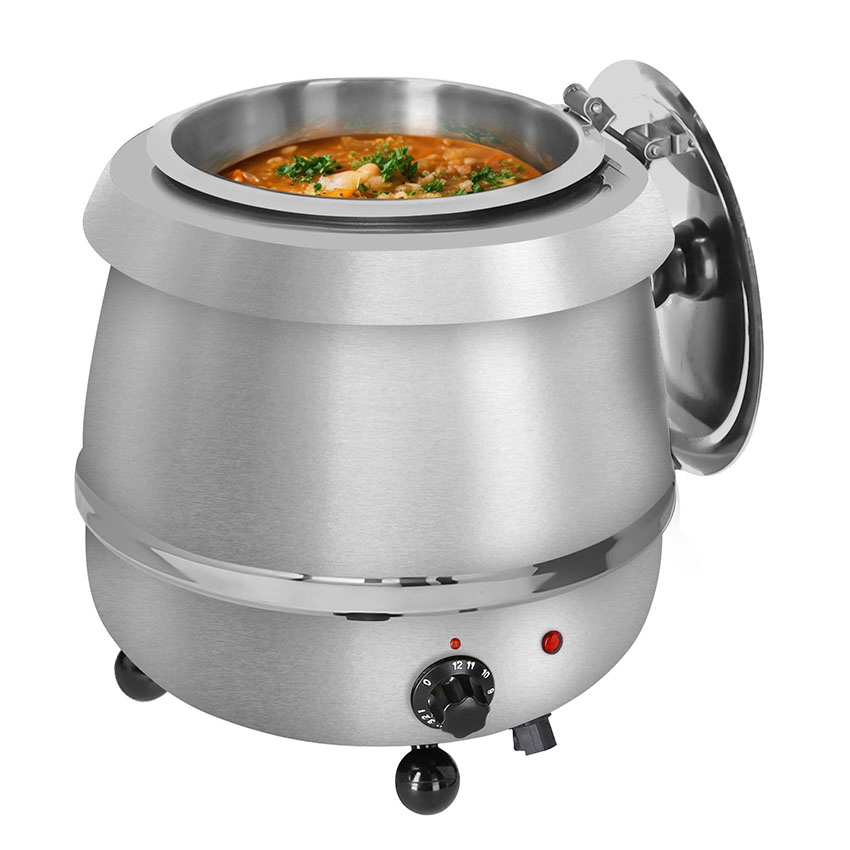 Commercial White Stainless Steel Big Soup Warmer Station Kettle for Restaurant Swh9e