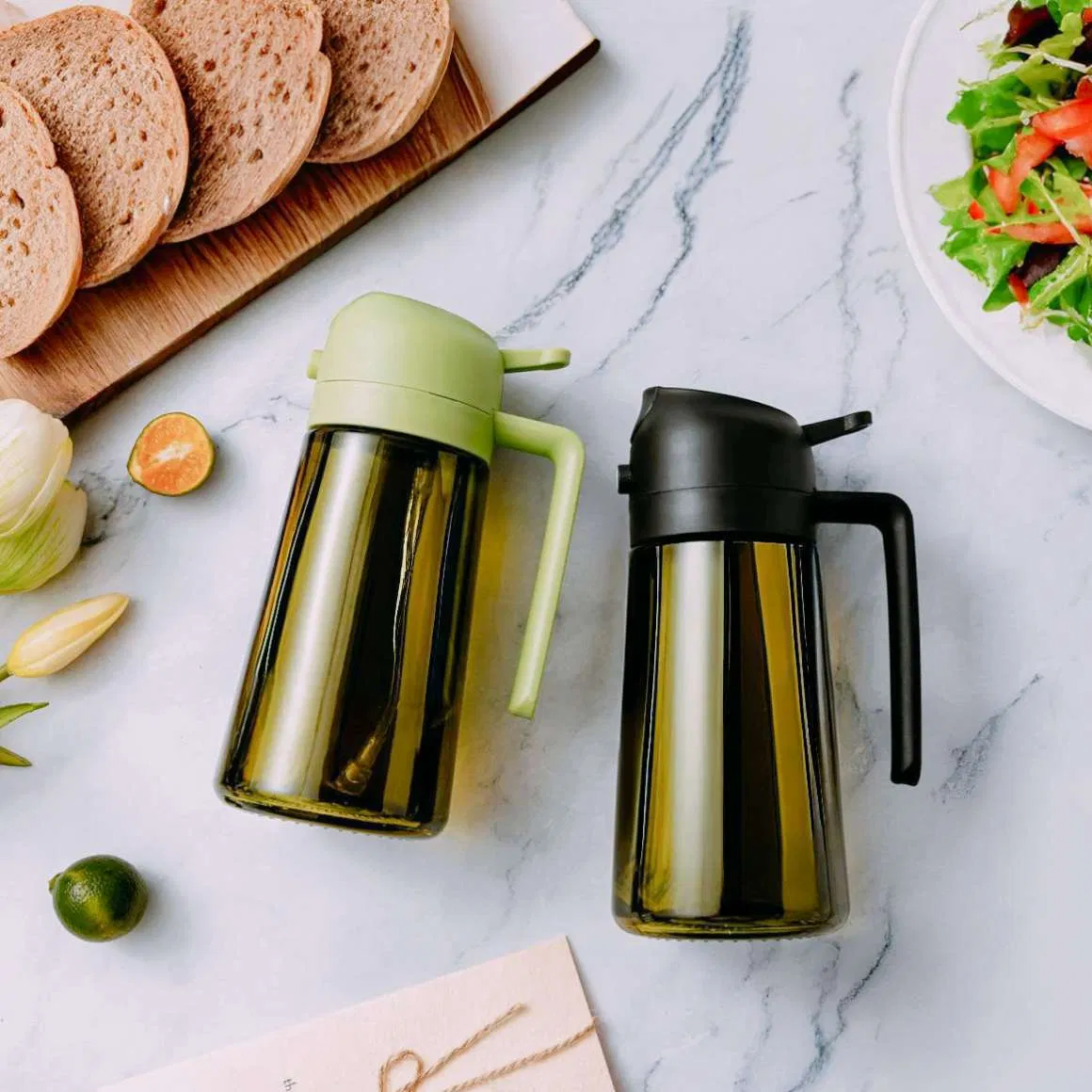 China Factory Glass Material 2-in-1 Oil Sprayer for Daily Cooking