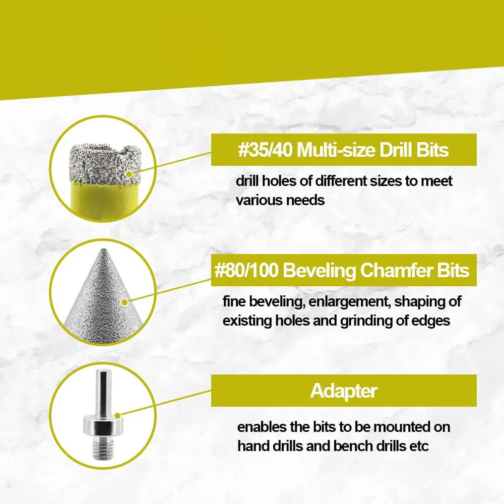 Drill Bits Set - 9PCS Hole Saw Kit with 5/8-11 Thread