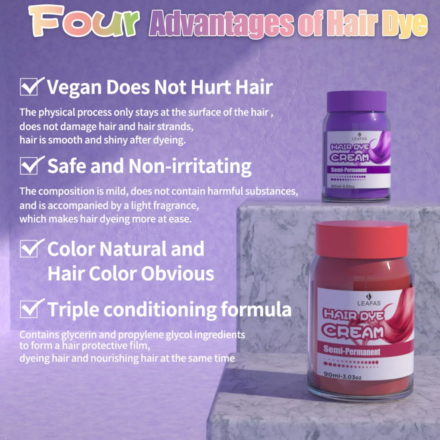 Private Label Factory Price Natural Hair Dye Cream