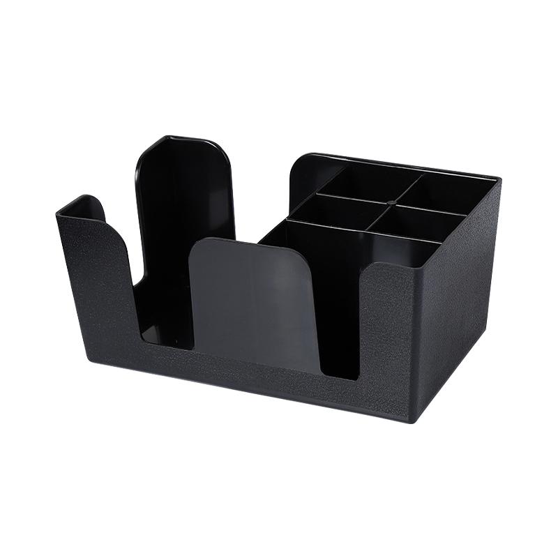 High Quality Wholesale Plastic Black Napkin Holder Restaurant Tableware Box Straw Holder