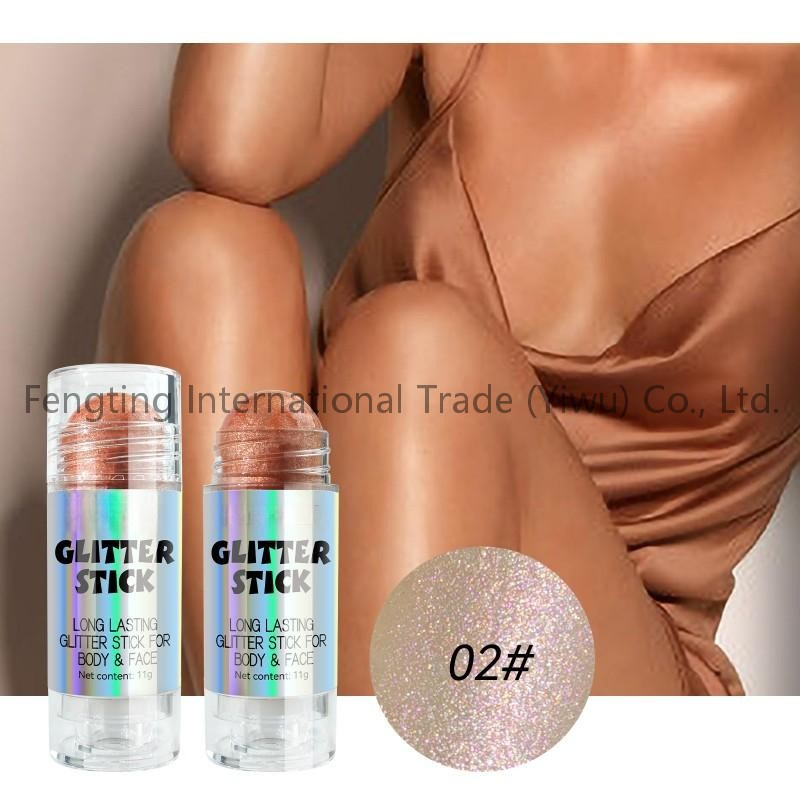 Hot Sale Halloween Waterproof Body Highlighting Stick Chunky Sparkling Pressed Powder Makeup for Face & Eyes