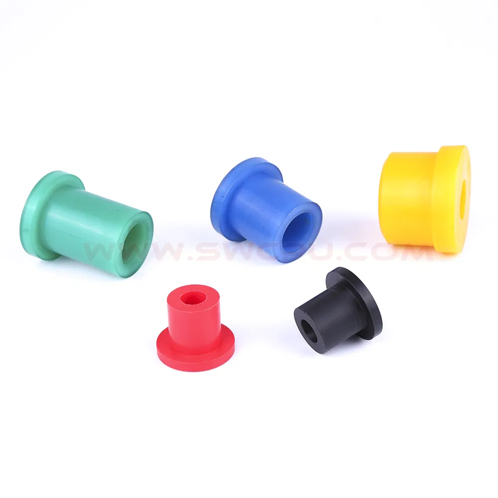 Customize Casting Molding Polyurethane HDPE Silicone Rubber Bushing, Flange Sleeve Bushing