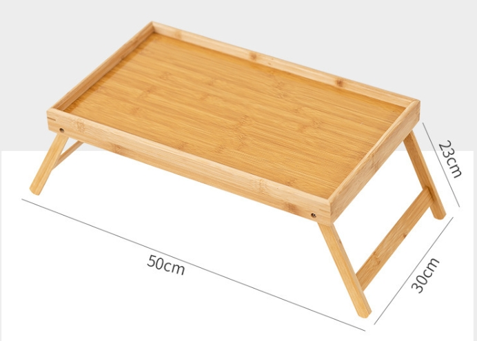 Bed Bambootable Tray with Folding Leg