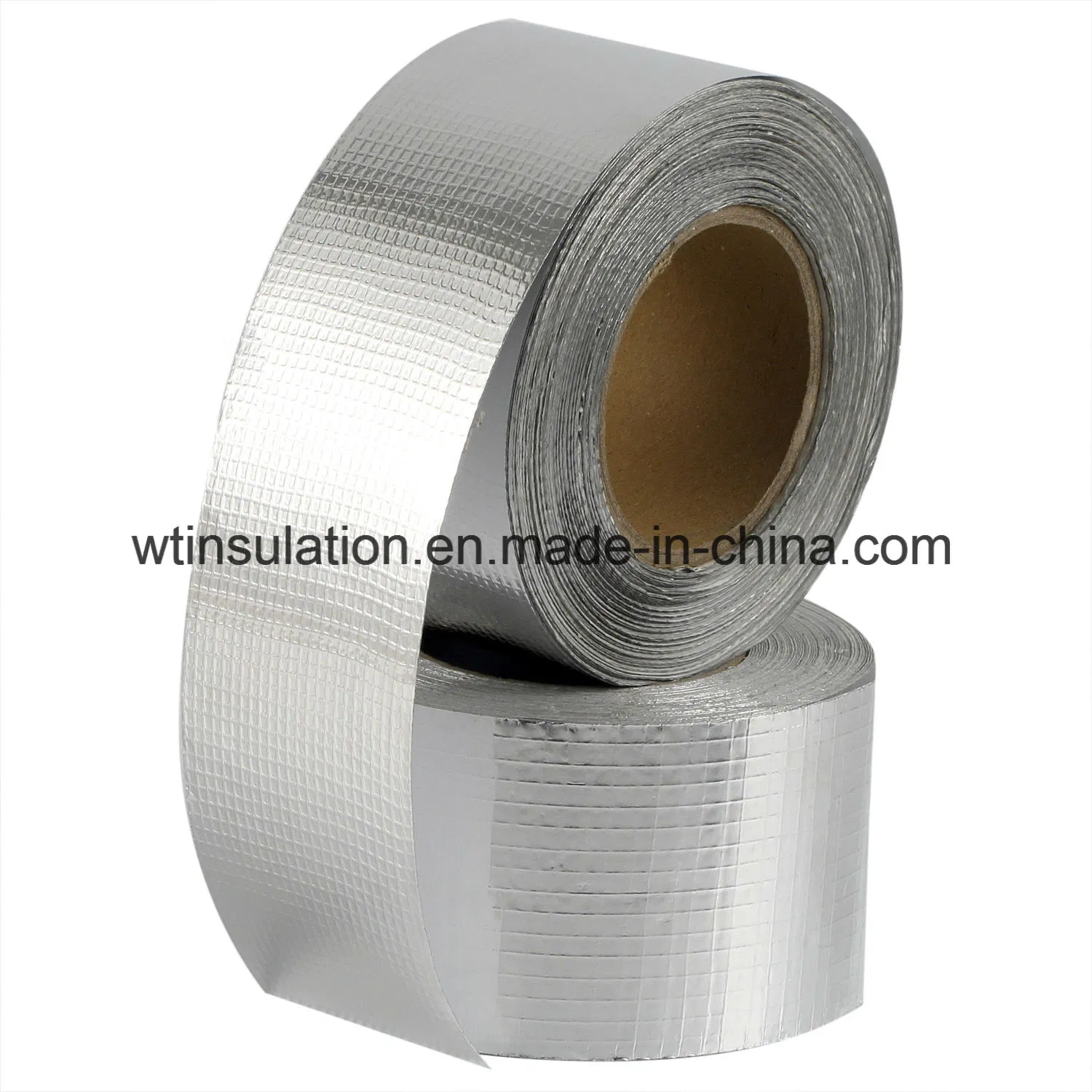 Even Grain Check Self Adhesive Non-Flammable Fireproof Aluminum Foil Tape Roll Air Duct, Home Appliance Sealing