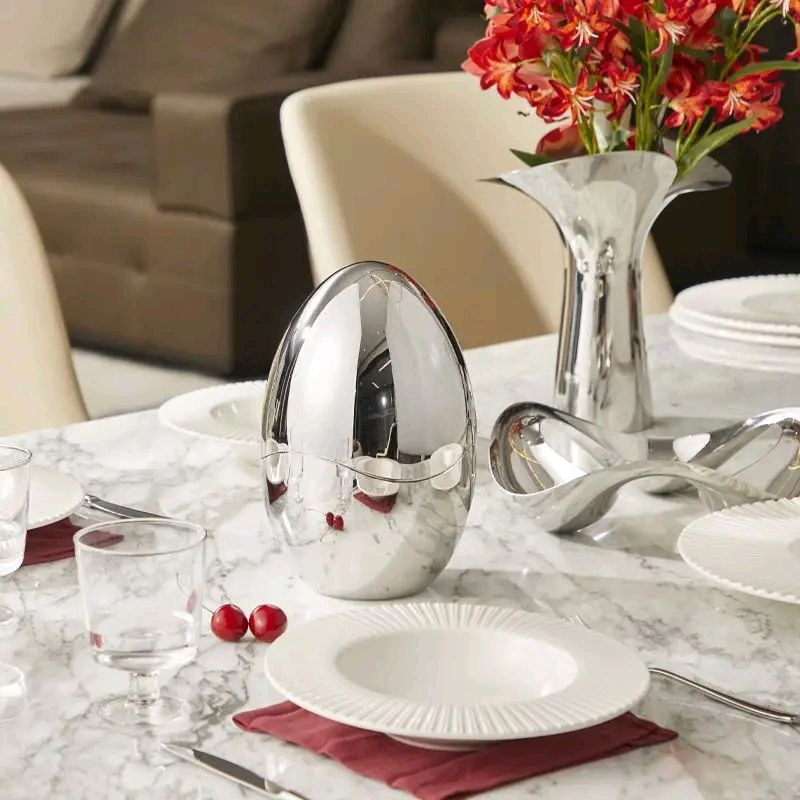 24/36 Piece Luxury Silverplated Cutlery Set in Egg Case Stainless Steel Flatware Set for Gift Box