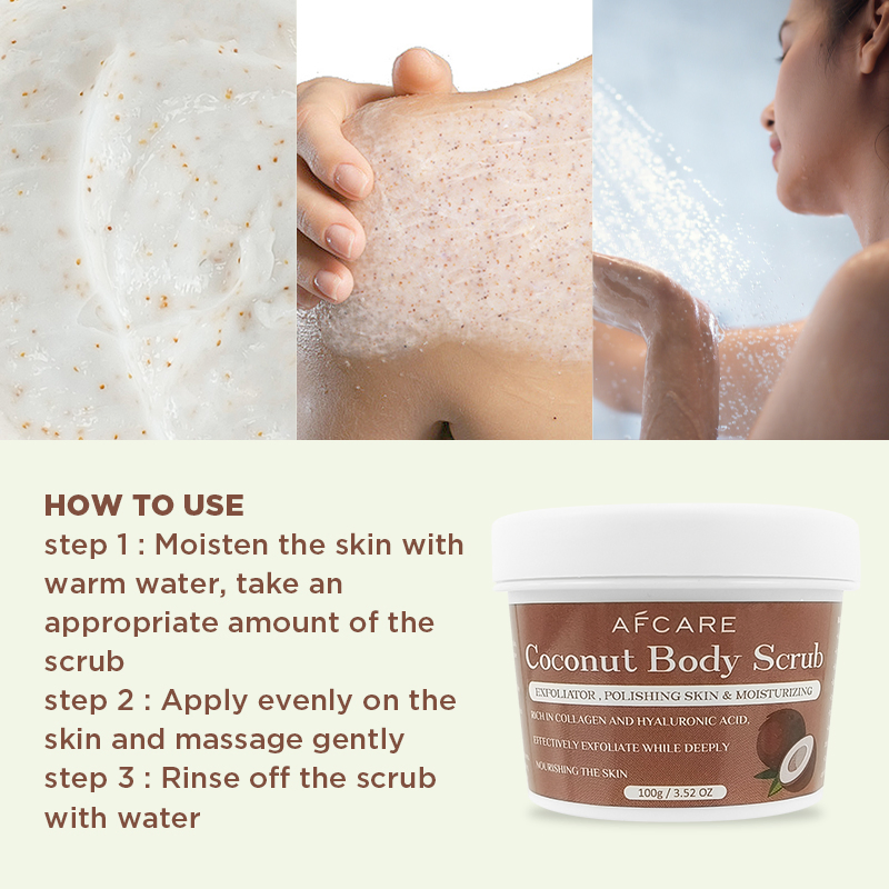 Body Scrub Cruelty-Free Exfoliator Smoothing and Shea Butter & Coconut Body Scrub