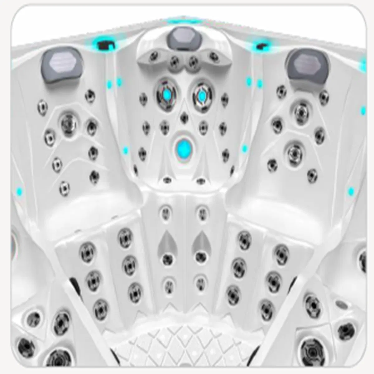 Уличный акриловый спа-бассейн с гидромассажем