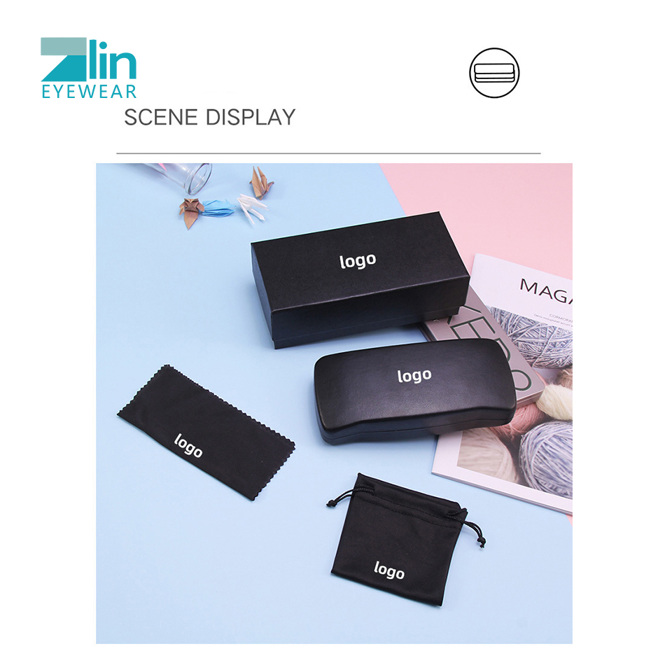 Zlin Eyewear High Quality Custom Logo Package Cleaning Cloth Cases Hard Box Sets for Sunglasses Optical Glasses