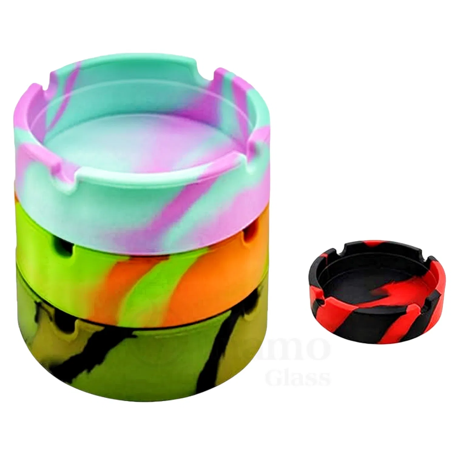 Силиконовая пепельница круглая Inamo Glass