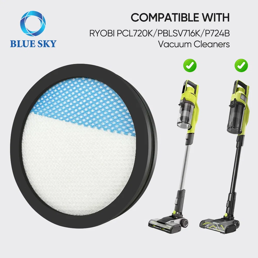 A32sv720n Filter Replacement for Ryobi 18V 1+ Cordless Pet Stick Vacuum Cleaner (PCL720K, PCL720, PBLSV716K, P724B, PBLSV716B, PBLSV717K, PBLSV717B)