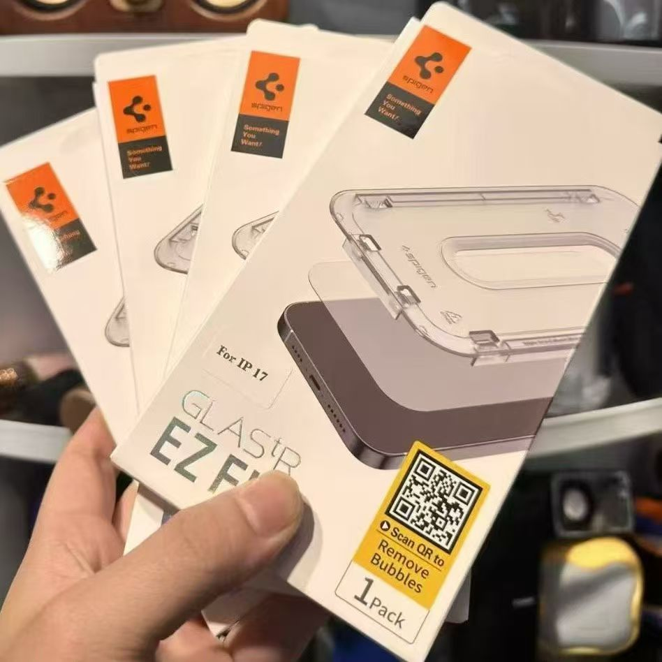 Full Coverage Tempered Glass Screen Protector for iPhone Air 17 PRO Max Spigen Ez Fit