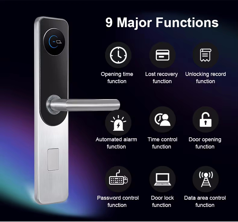 Hotel Room Lock Intelligent Electronic Safe Hotel Door Lock with Software and Card Encoder