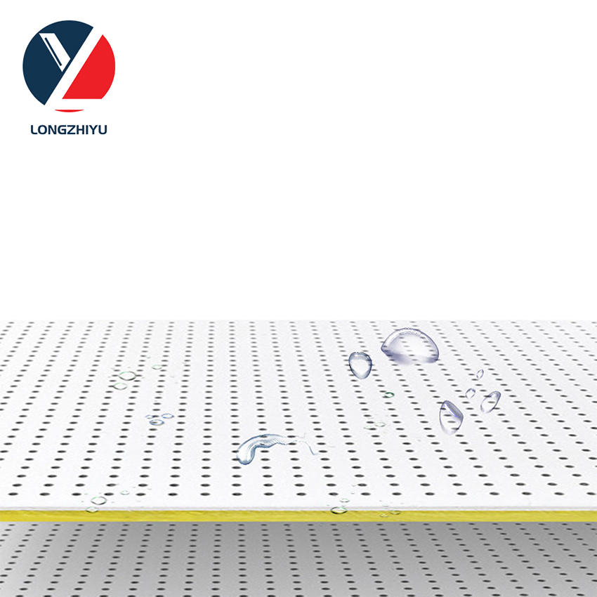 Decoration Material Noise Reduction Rock Wool Perforated Gypsum Soundproofing Board