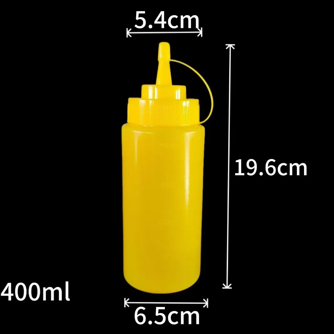 Plastic Sauce Bottle PE Squeeze Bottle Soft Empty Bottle Restaurant Kitchen Serving Multi Color Muliti Size Bottle