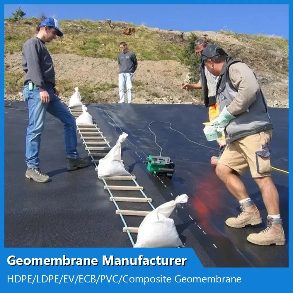 ASTM Virgin Material 0.2mm/0.5mm/0.75mm/1mm/1.5mm/2mm Waterproof HDPE Geomembrane Manufacturer