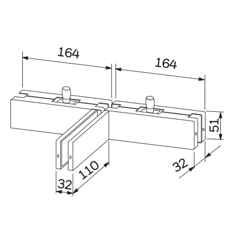 High Quality Best Price Stainless Steel Glass Door Special-Sahped Clamp