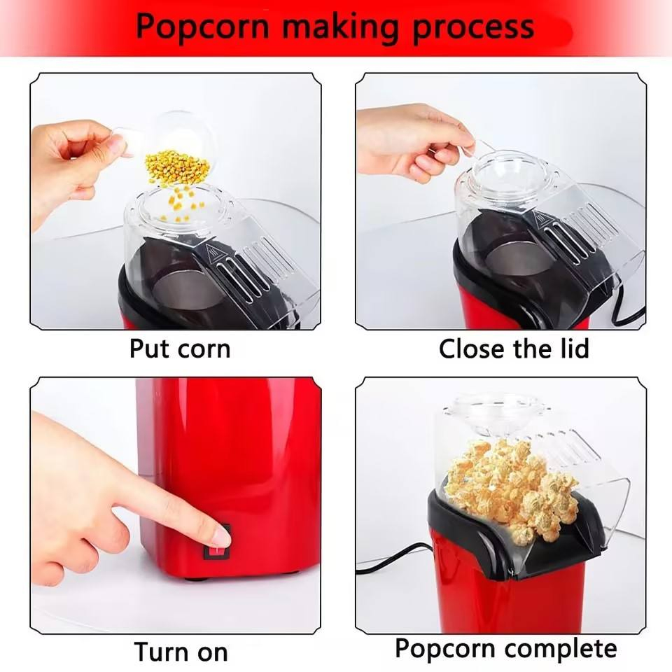 European Standard Home Popcorn Machine Fully Automatic Mini Popcorn Expander Small DIY Popcorn Maker Flavored Electric