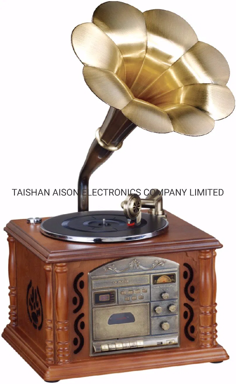 Металлический рожок Hi-Fi проигрыватель с радио