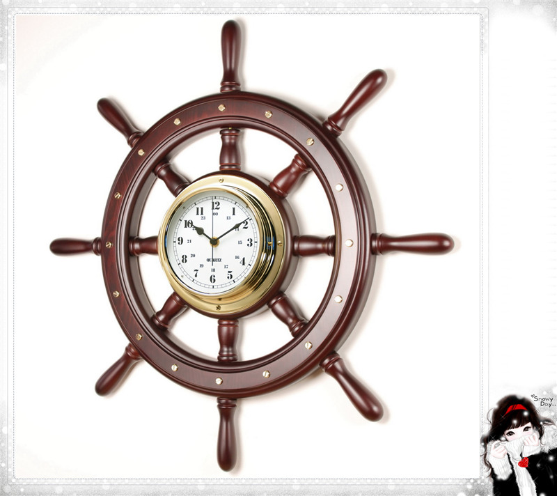 Nautical Time & Tide Clock Brass Case Dial 150mm