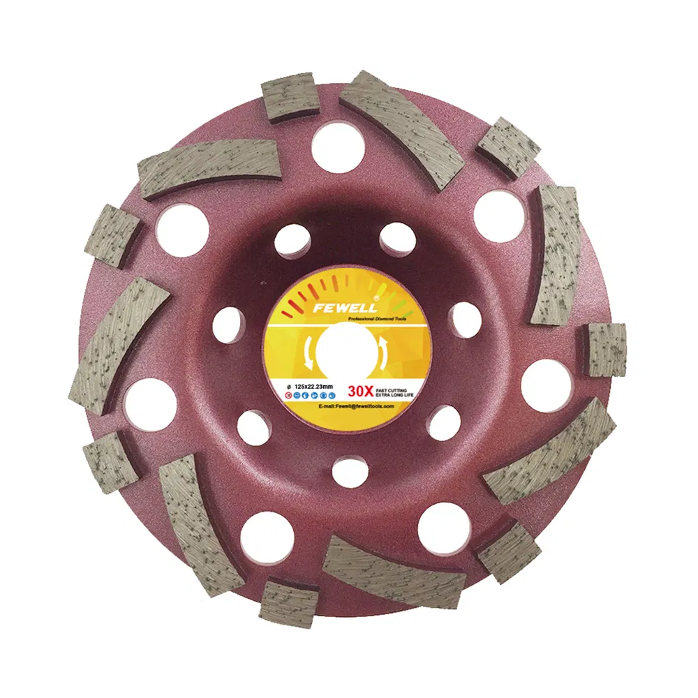 Cold Press 5inch Sintered 125*22.23 Diamond Segmented Diamond Grinding Cup Wheel for Concrete Stone