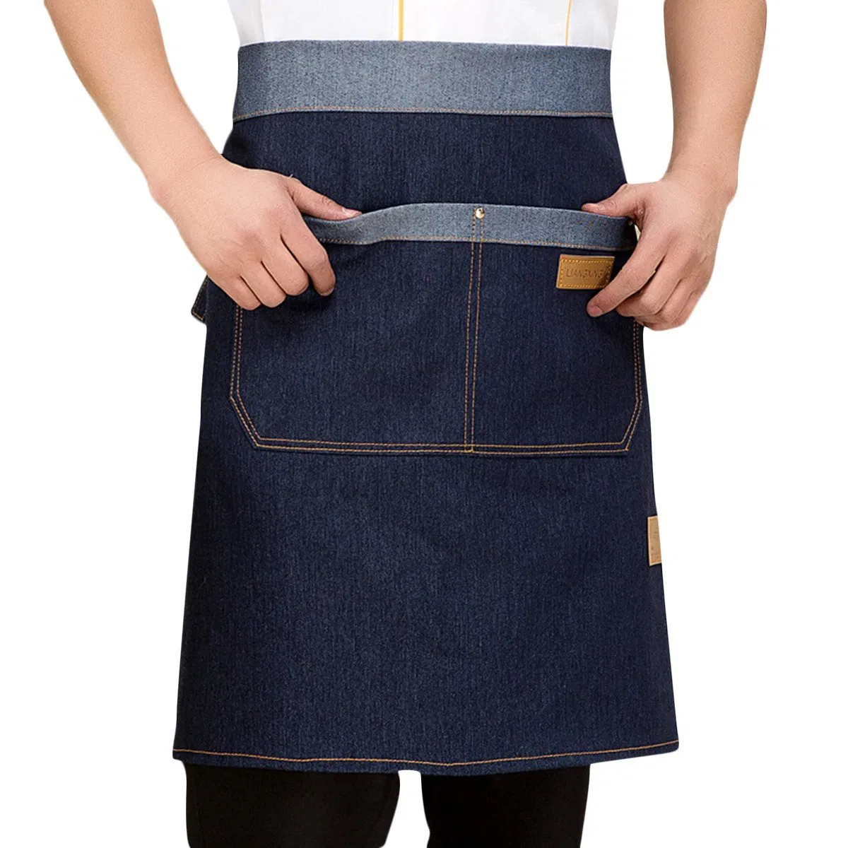 Custom Brand High Quality Half Bistro Denim Apron