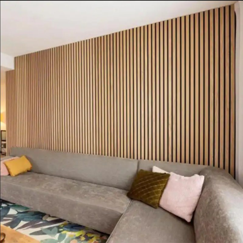 Akupanel Diffusion Wood Wall Slat Ceiling Soundproof Wall Polyester Wooden Acoustic Panels